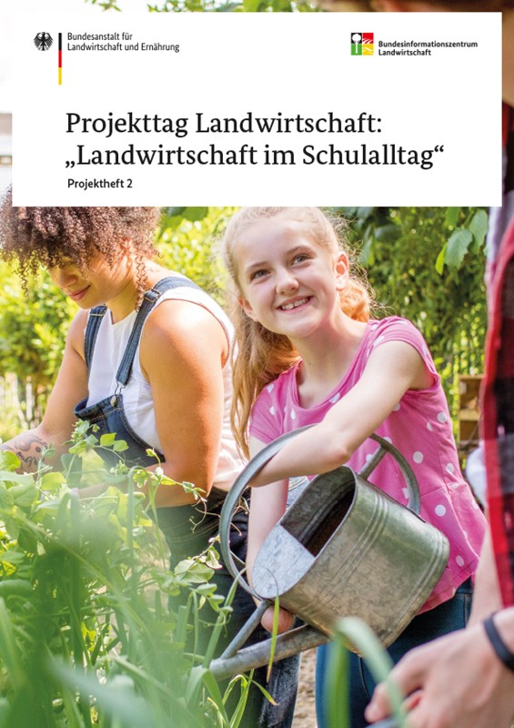 Heft-Titelseite zum Projekttag Landwirtschaft  "Landwirtschaft im Schulalltag"