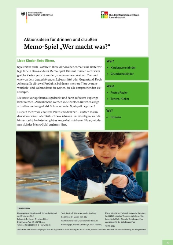 Memo-Spiel "Wer macht was?"