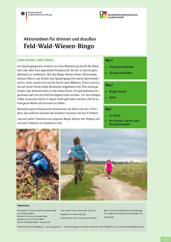 Feld - Wald - Wiesen - Bingo 