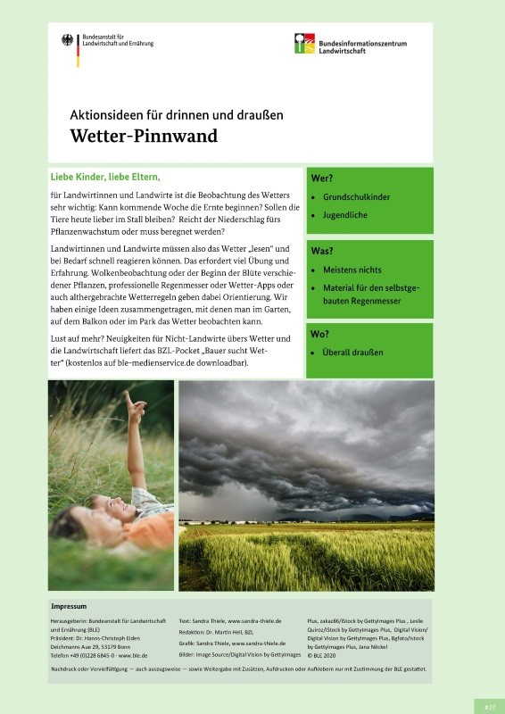 Wetter-Pinnwand