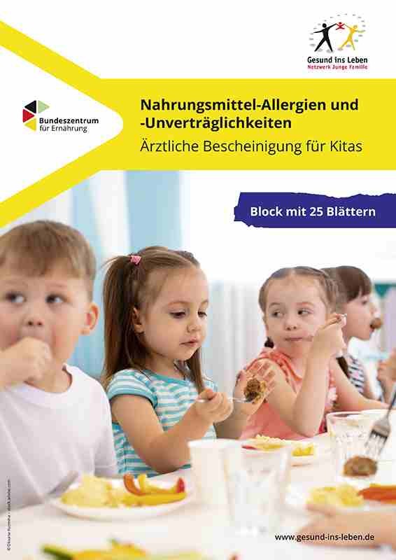 Formular zum Umgang mit Nahrungsmittel-Allergien und -Unverträglichkeiten in der Kita