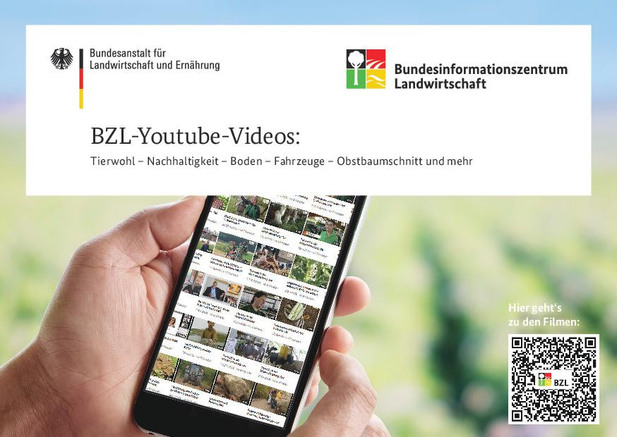 BZL-YouTube-Videos: Tierwohl - Nachhaltigkeit - Boden - Fahrzeuge - Obstbaumschnitt und mehr