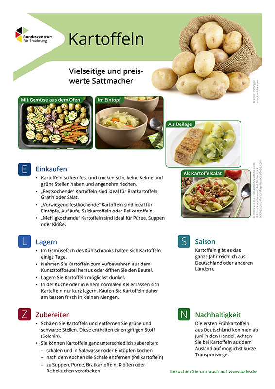 Kartoffeln - Lebensmittel-Infoblatt