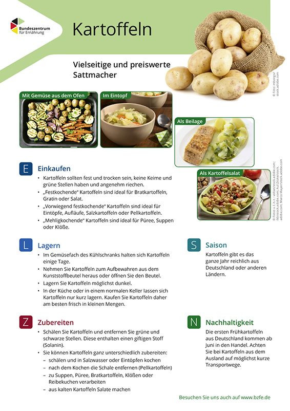 Kartoffeln - Lebensmittel-Infoblatt