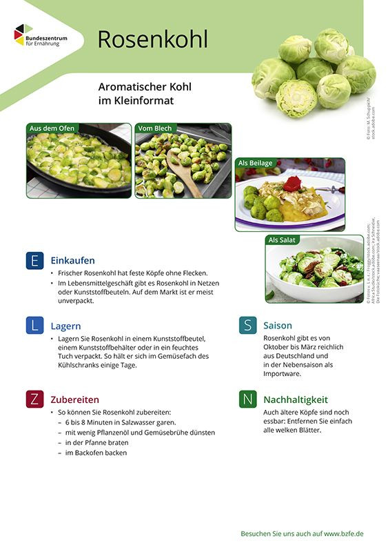 Rosenkohl - Lebensmittel-Infoblatt