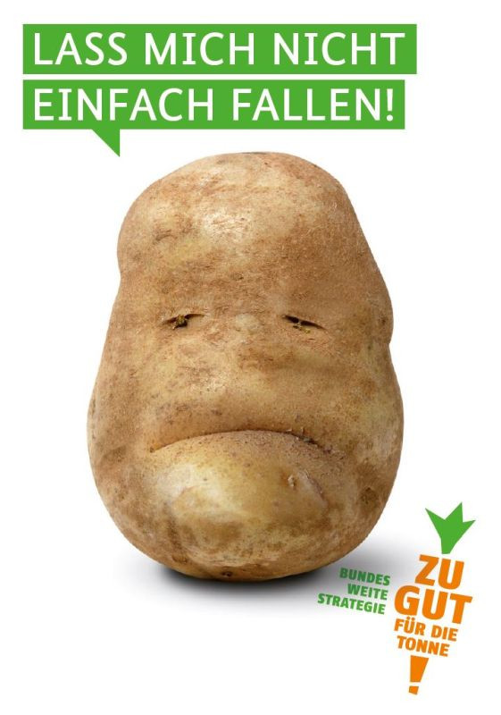 Zu gut für die Tonne!-Postkarte, Motiv Kartoffel