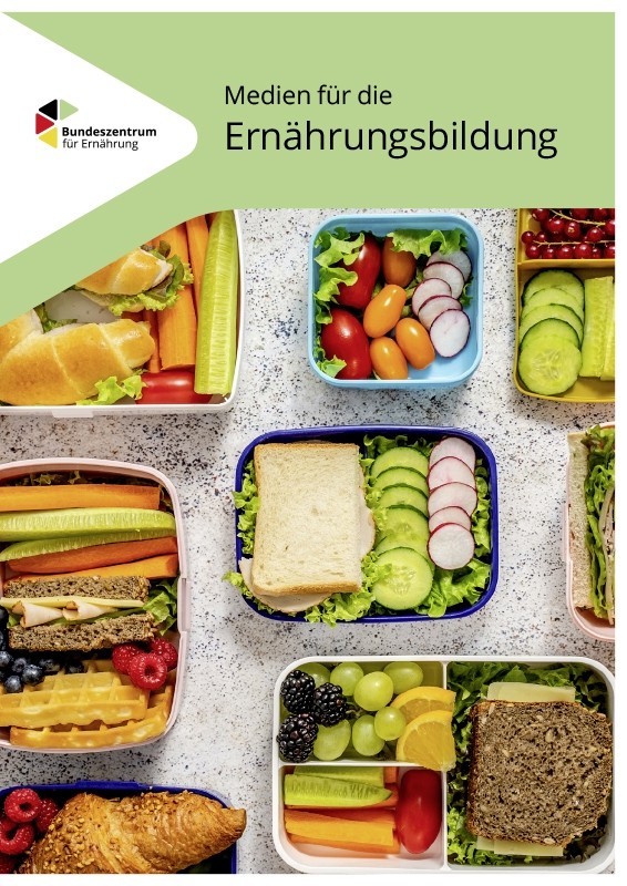 Titelbild Flyer Medien für die Ernährungsbildung im Unterricht