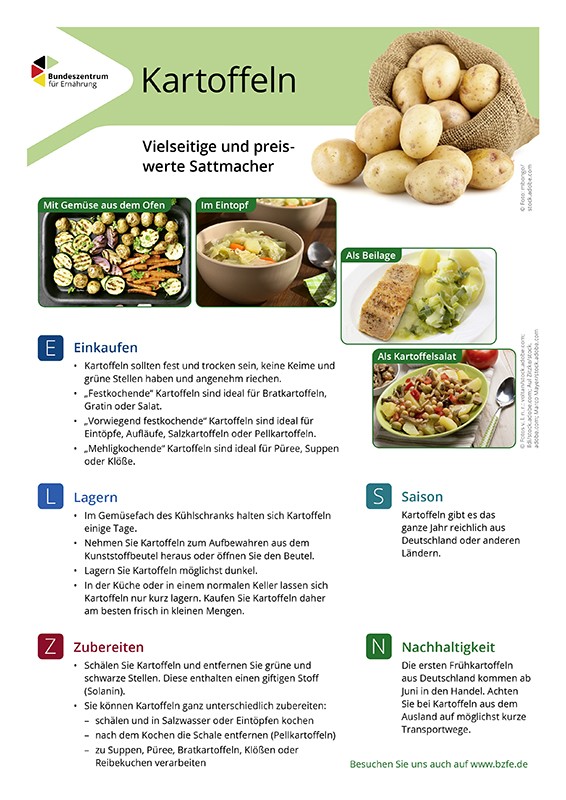 Kartoffeln - Lebensmittel-Infoblatt