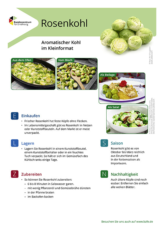 Rosenkohl - Lebensmittel-Infoblatt