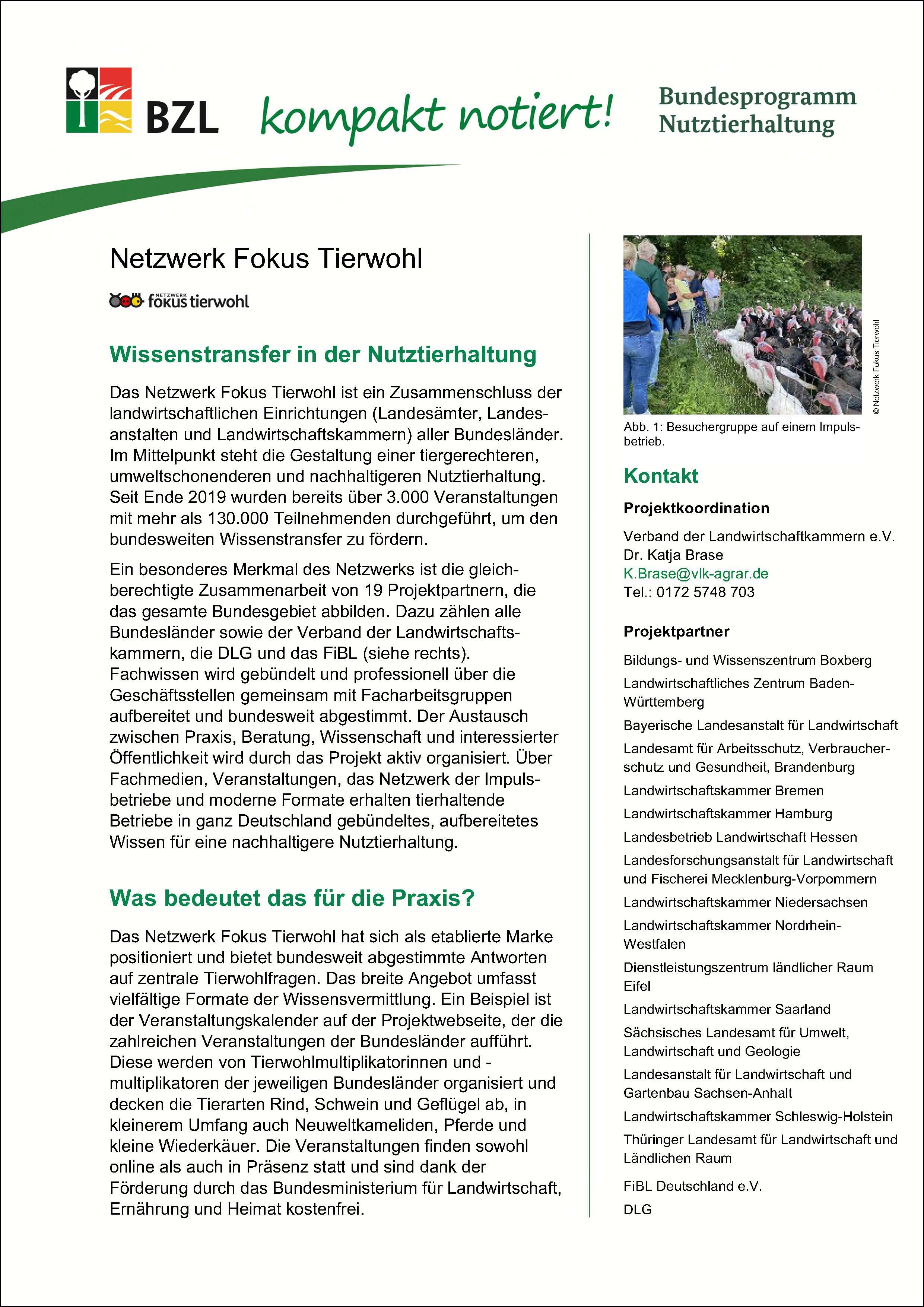 Netzwerk Fokus Tierwohl