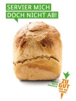 Zu gut für die Tonne!-Postkarte, Motiv Brot